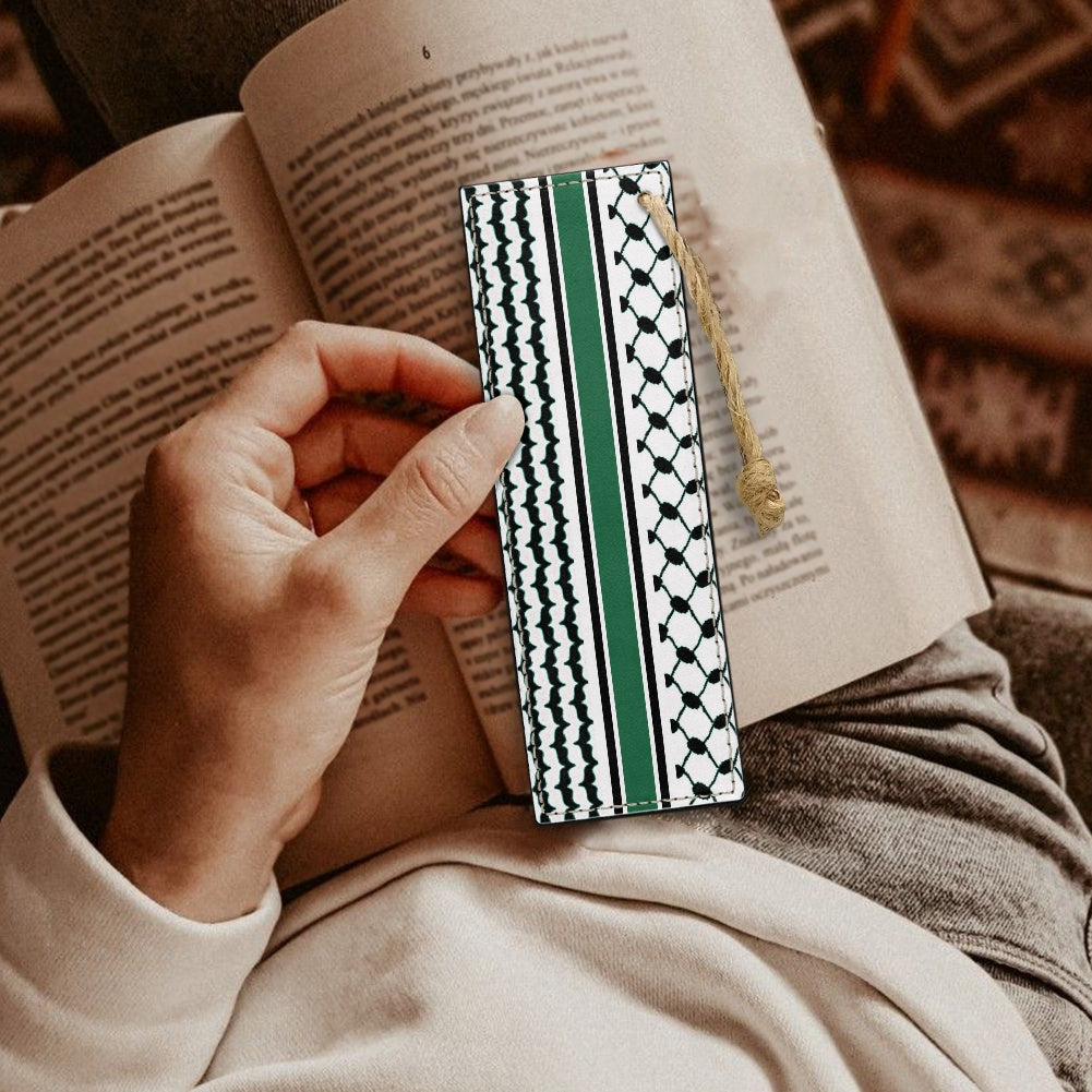 Palestinian kuffiyeh leather bookmark (single set)