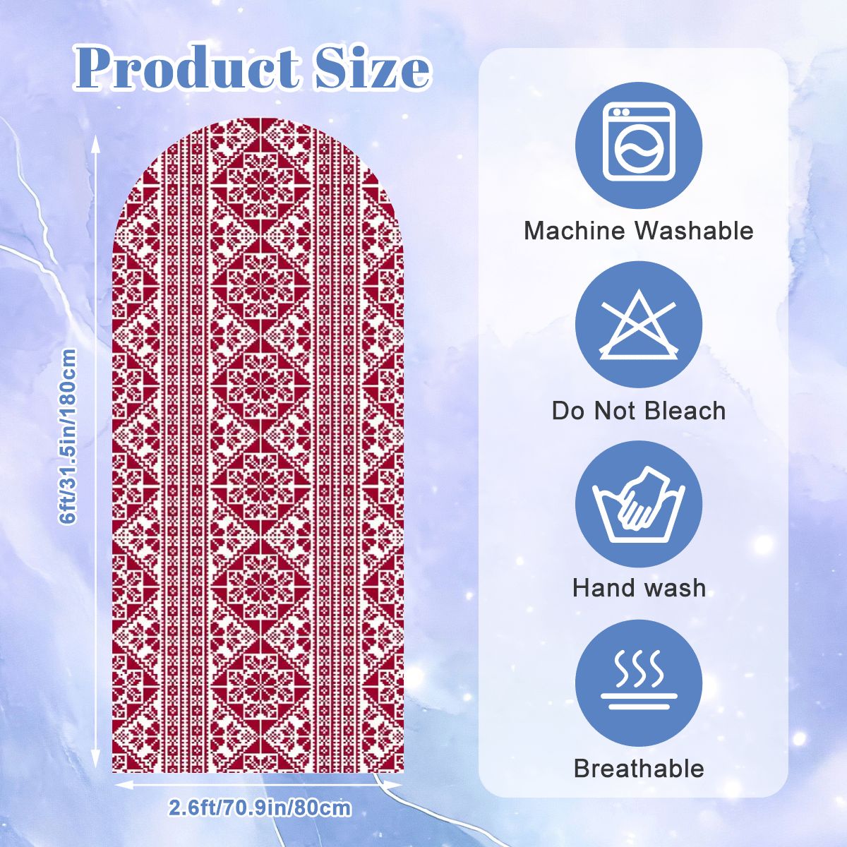 Palestinian Tatreez Henna Small Arched Background Cover