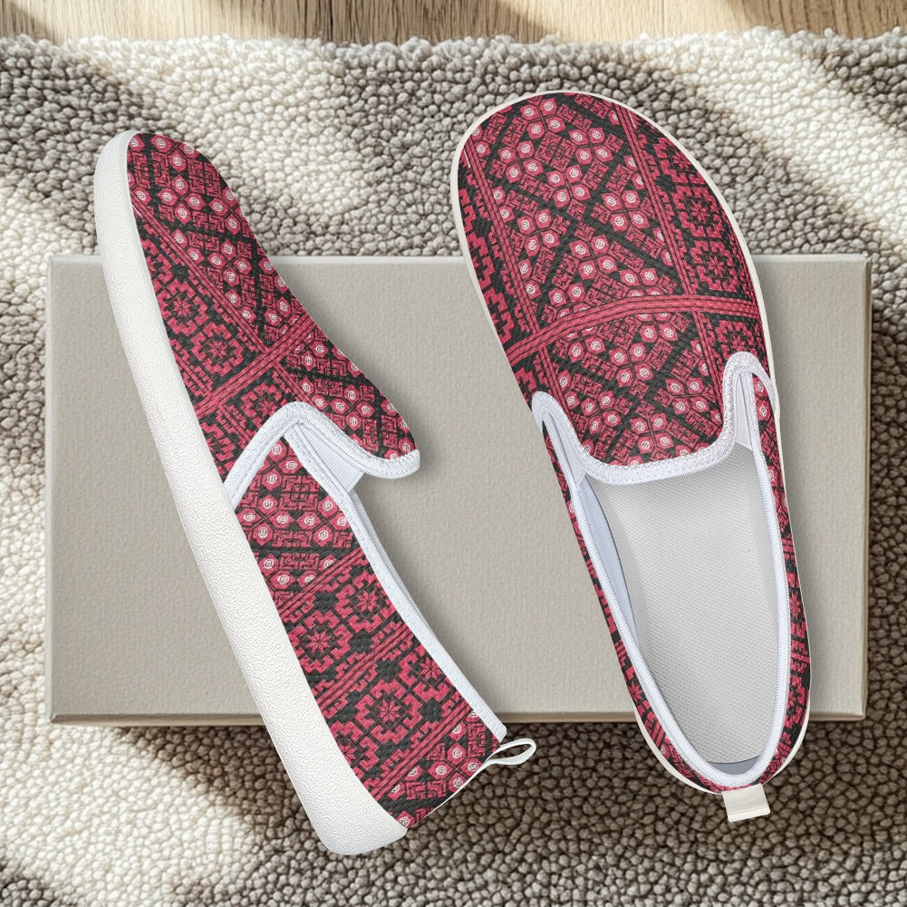 Palestinian Tatreez Print Flat Mesh Shoes