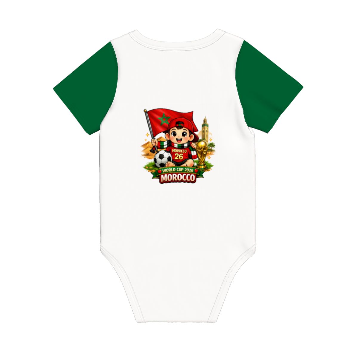 Morocco World Cup Baby Cotton Short Sleeve Onesies