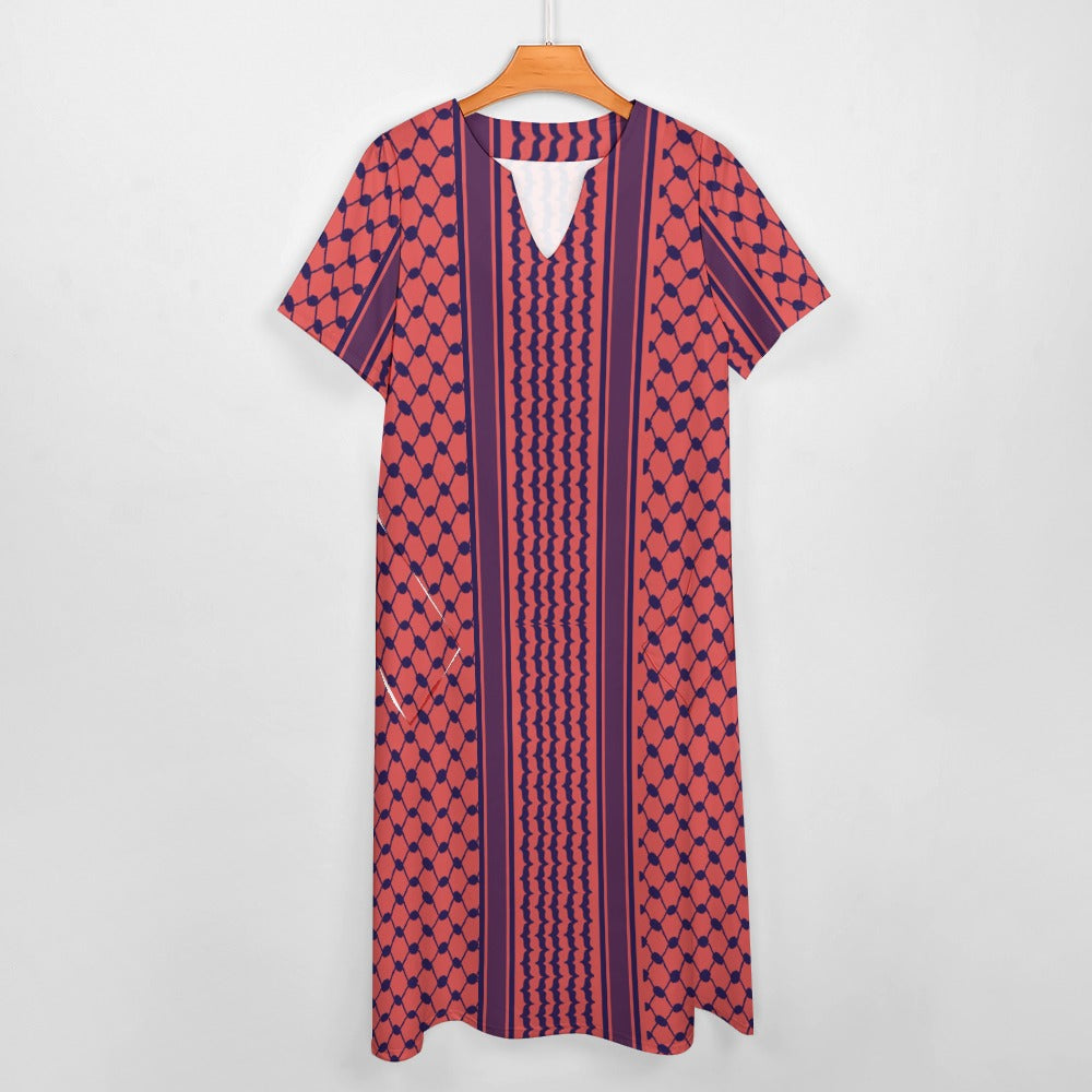 Palestinian Kuffiyeh 7-Point Sleeve Dress