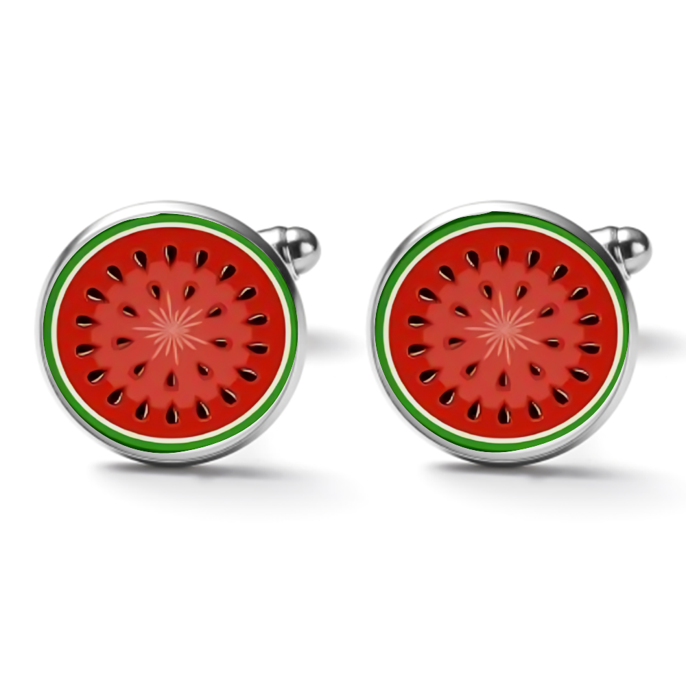 Palestinian Watermelon Solidarity Shirt Cufflinks Fashion Cufflinks Tuxedo Studs