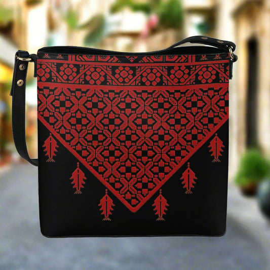 Palestinian Tatreez Print Bucket bag