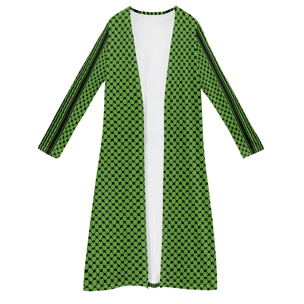 Palestinian Green Kuffiyeh Women's long-sleeved cloak