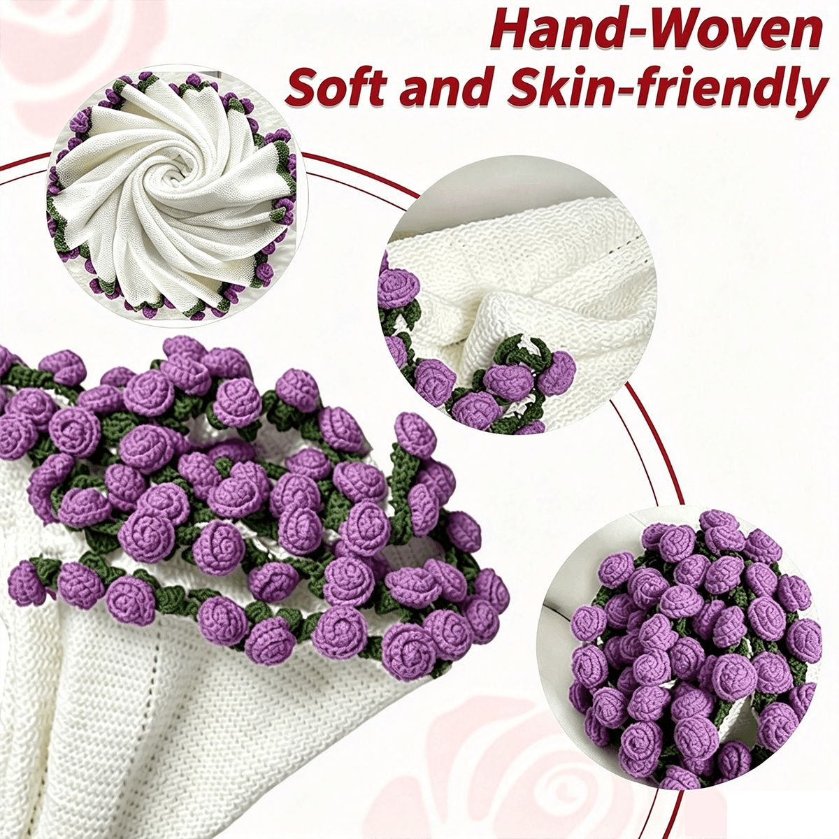 Palestinian Poppy Bouquet Blanket