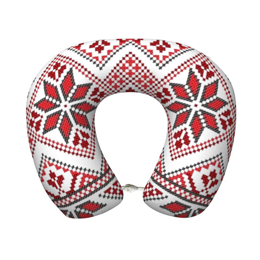 Palestinian Tatreez print Travel Neck Pillow