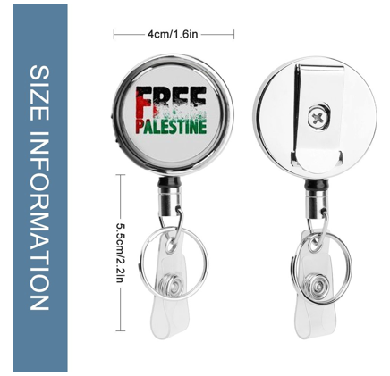 Free Palestine Metal Badge Clip