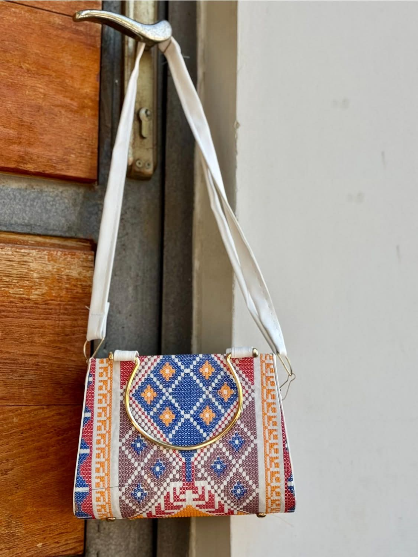 Stylish Designer Authentic Handmade Embroidered Palestinian Tatreez Handbag