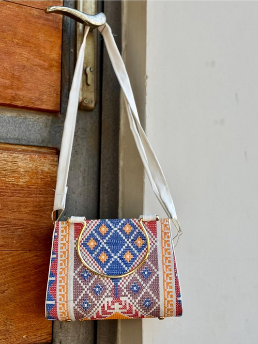 Stylish Designer Authentic Handmade Embroidered Palestinian Tatreez Handbag