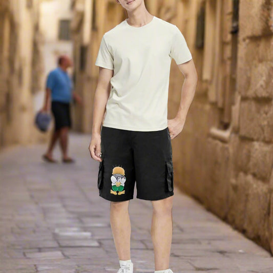 Palestinian Handala Men's Cargo Shorts Cotton Blend