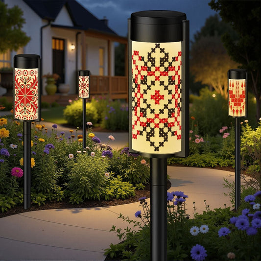 Tatreez Patterns Outdoor Solar Lights