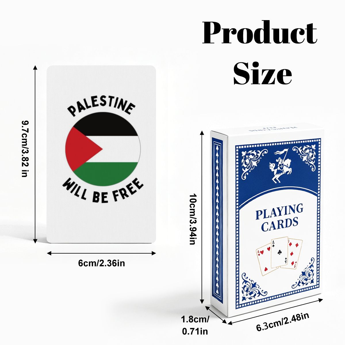 Palestine will be free Playing Cards (Single-Sided Design)