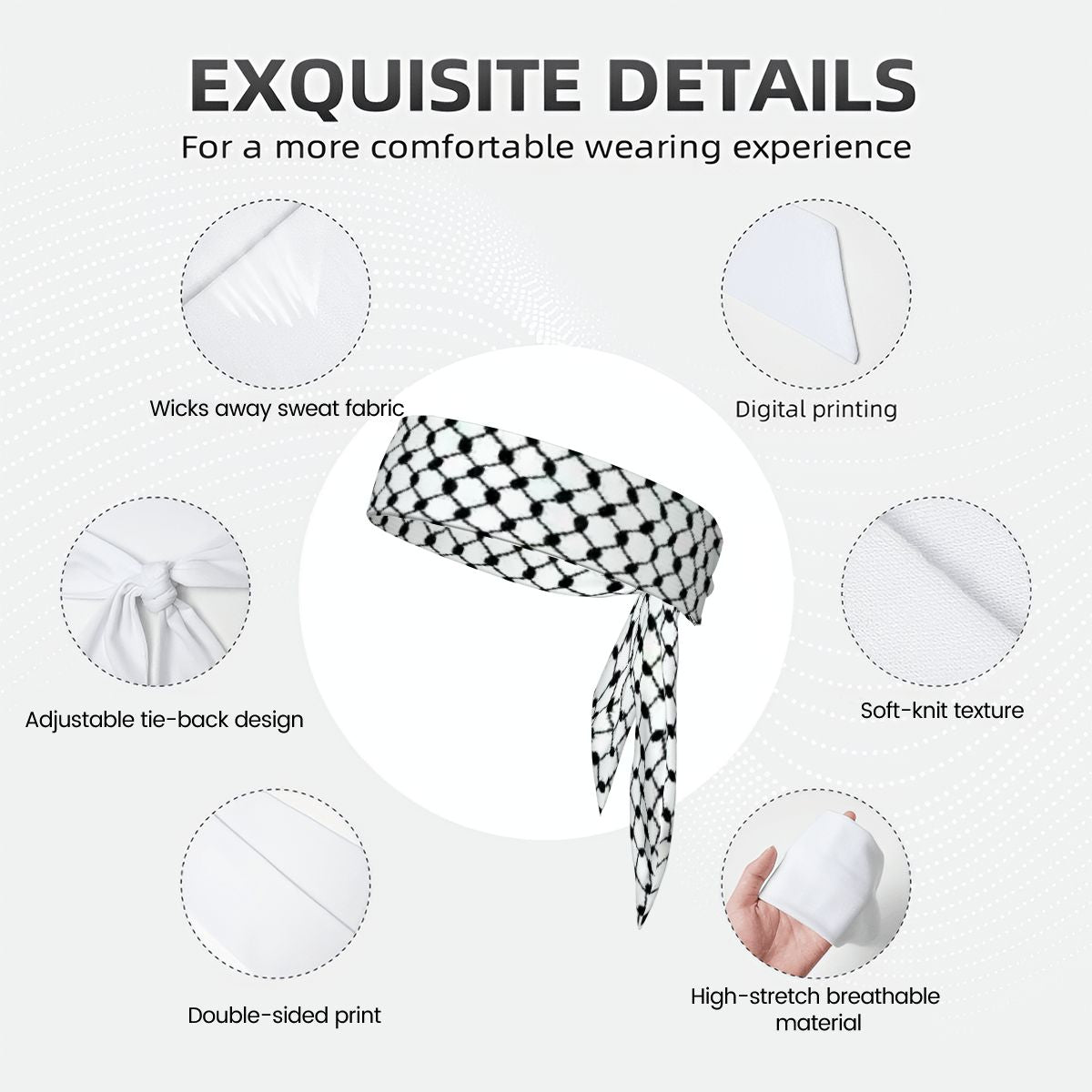 Keffiyeh Sports Dabke World Cup Tie Headband