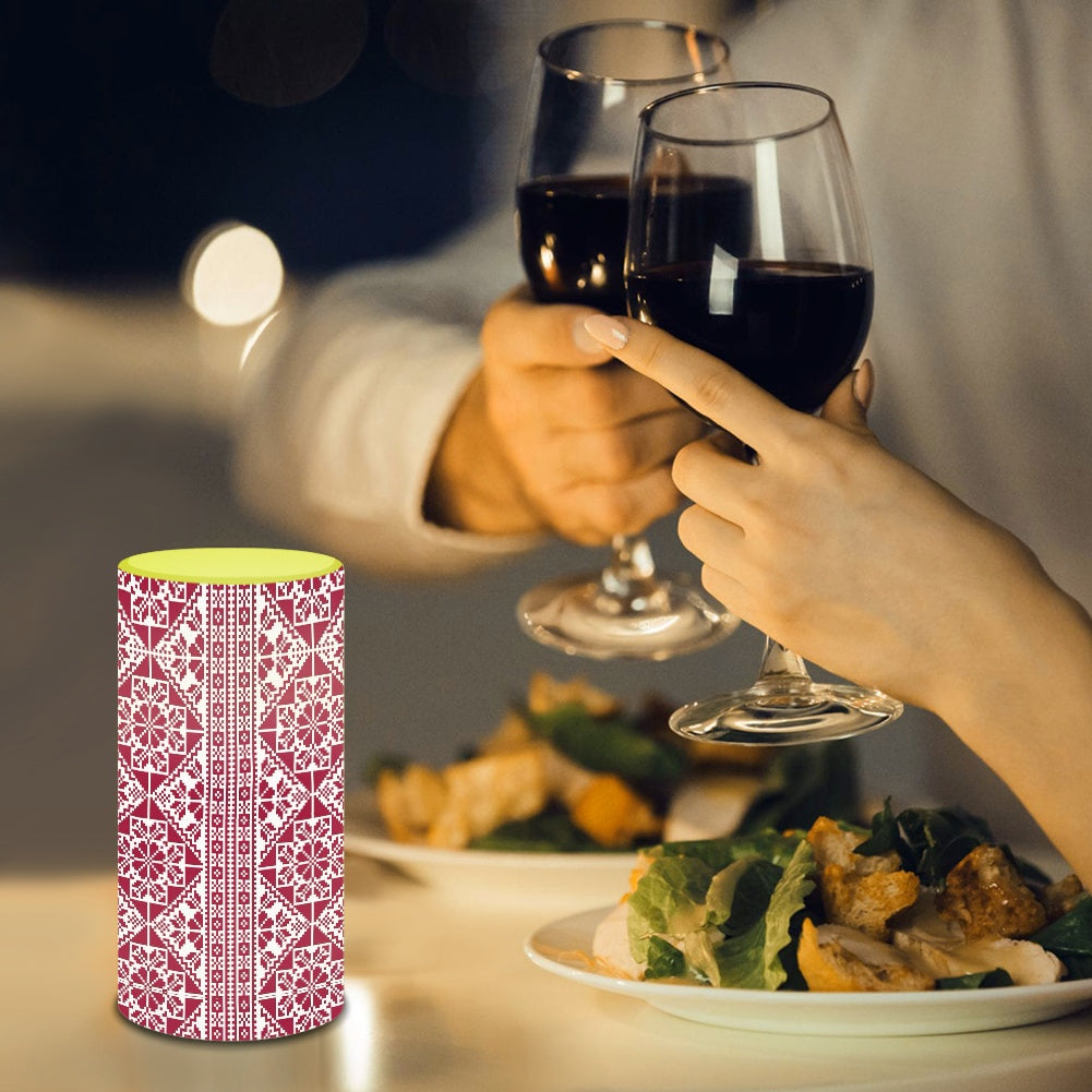 Single 6-Inch LED Remote Control Candle – Palestinian Tatreez Design