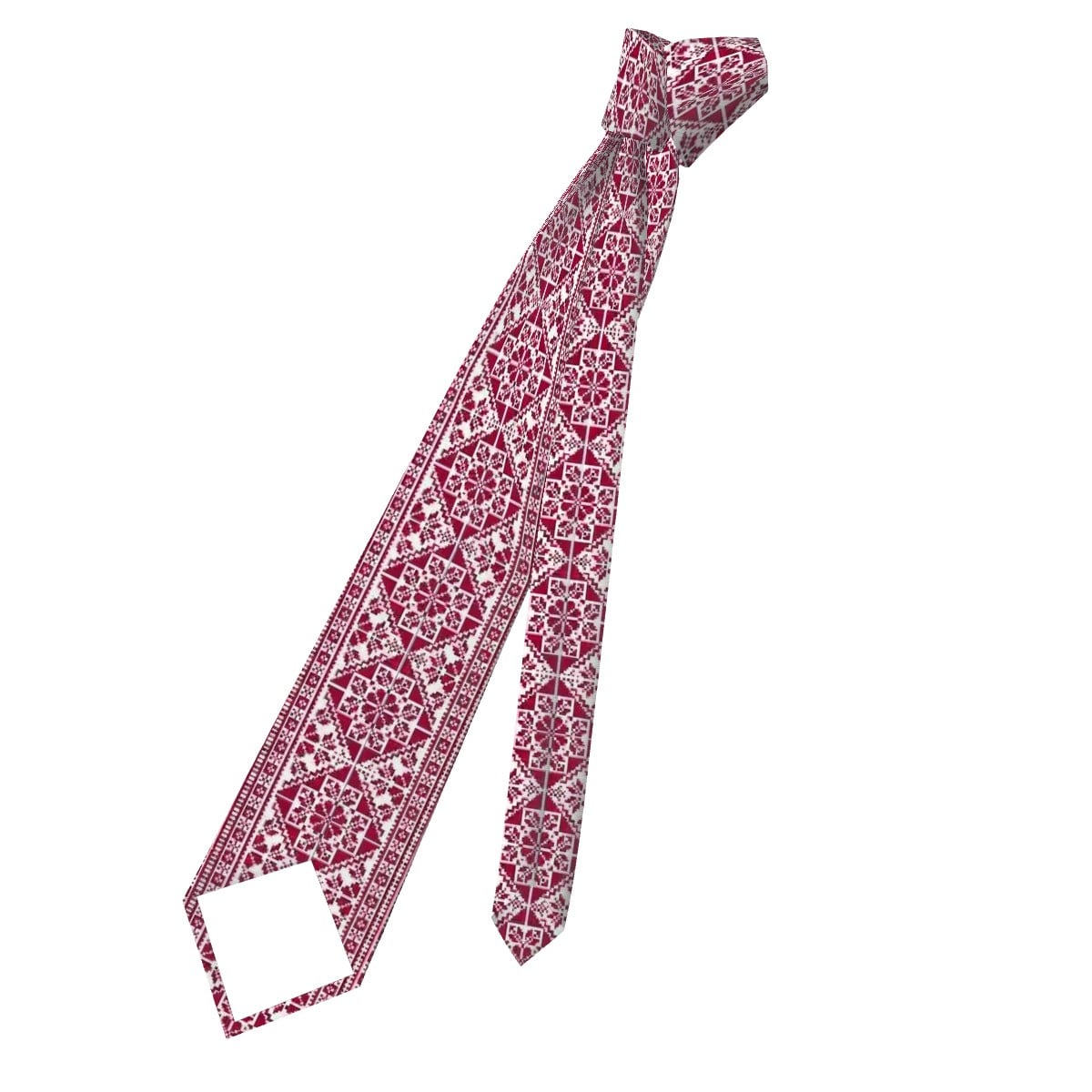 Tatreez Print Arab Silk Ties Neckties for Men
