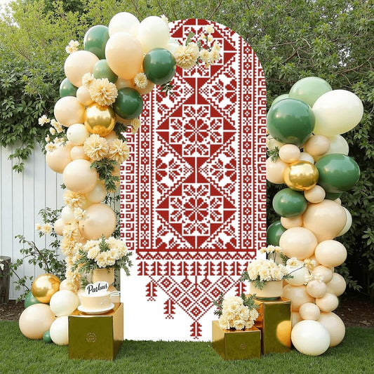 Small Arched Background Cover – Tatreez Pattern