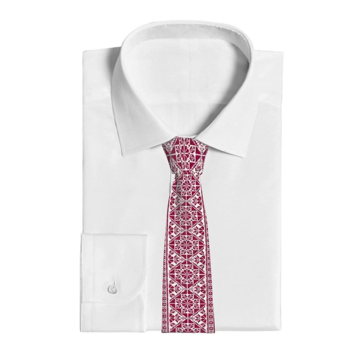 Tatreez Print Arab Silk Ties Neckties for Men