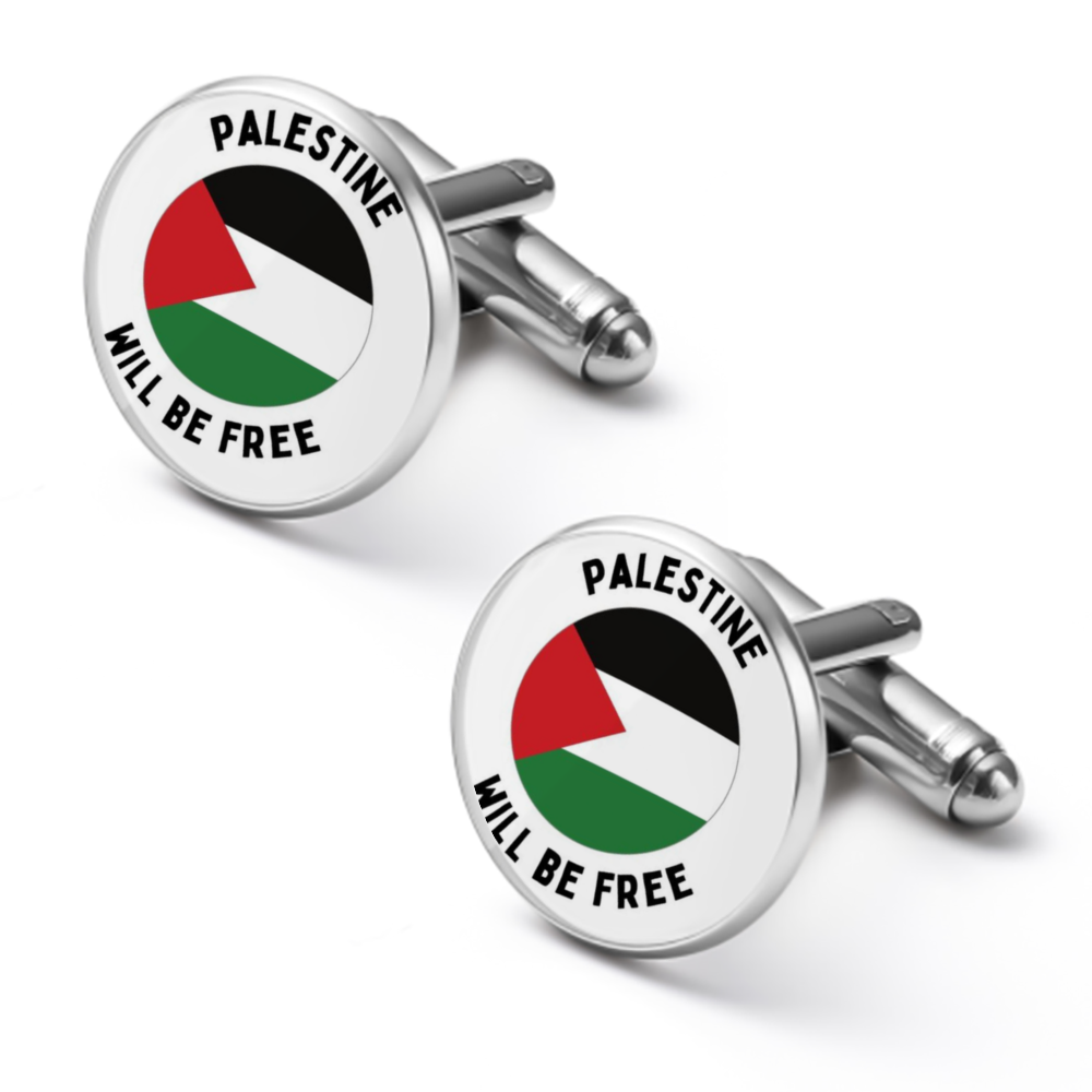 Palestine will be Free Fashion Cufflinks Tuxedo Studs -