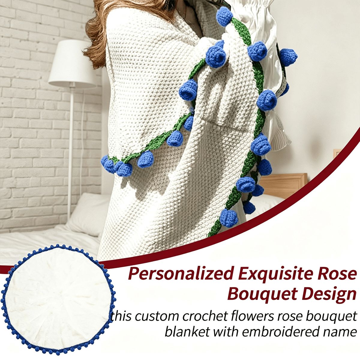 Palestinian Poppy Bouquet Blanket