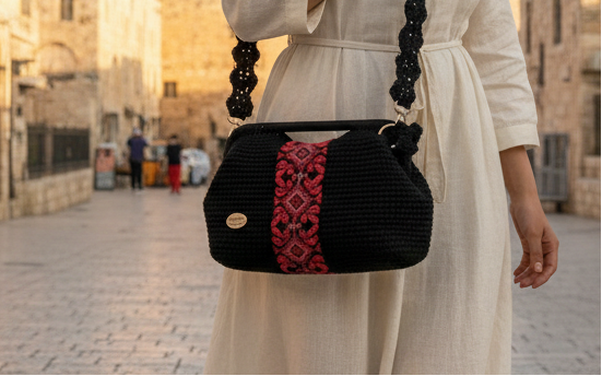 Handmade Authentic Crochet Palestine Tatreez Bag