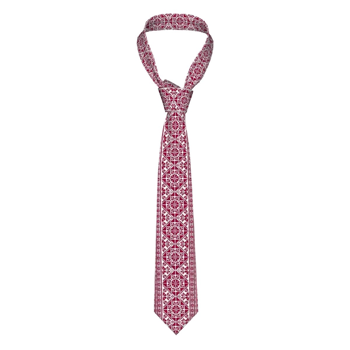 Tatreez Print Arab Silk Ties Neckties for Men