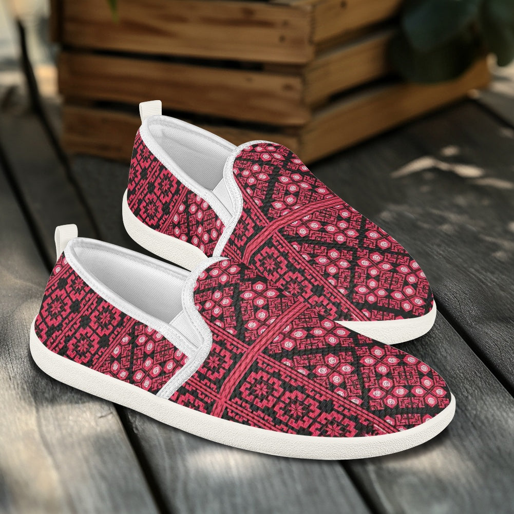 Palestinian Tatreez Print Flat Mesh Shoes