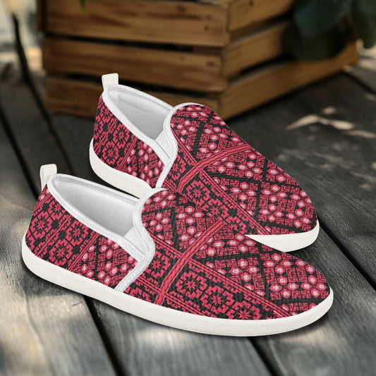 Palestinian Tatreez Print Flat Mesh Shoes