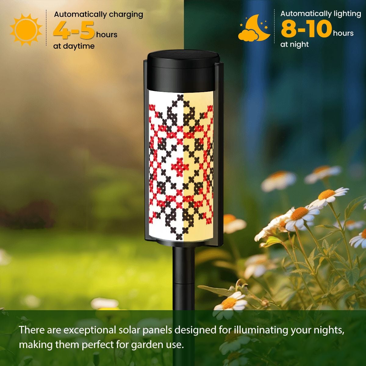 Tatreez Patterns Outdoor Solar Lights
