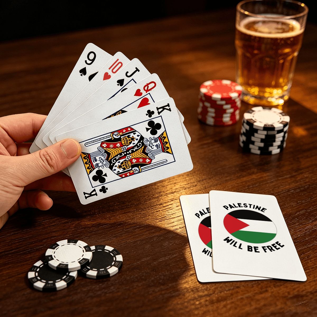 Palestine will be free Playing Cards (Single-Sided Design)