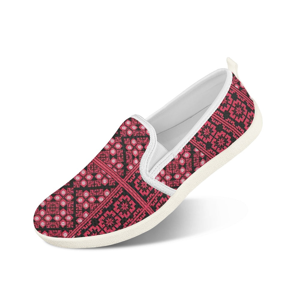 Palestinian Tatreez Print Flat Mesh Shoes