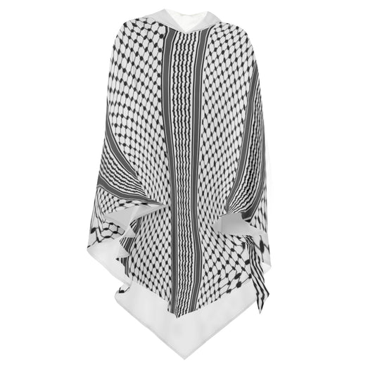 Kuffiyeh Palestinian Shawl Wrap with Hood