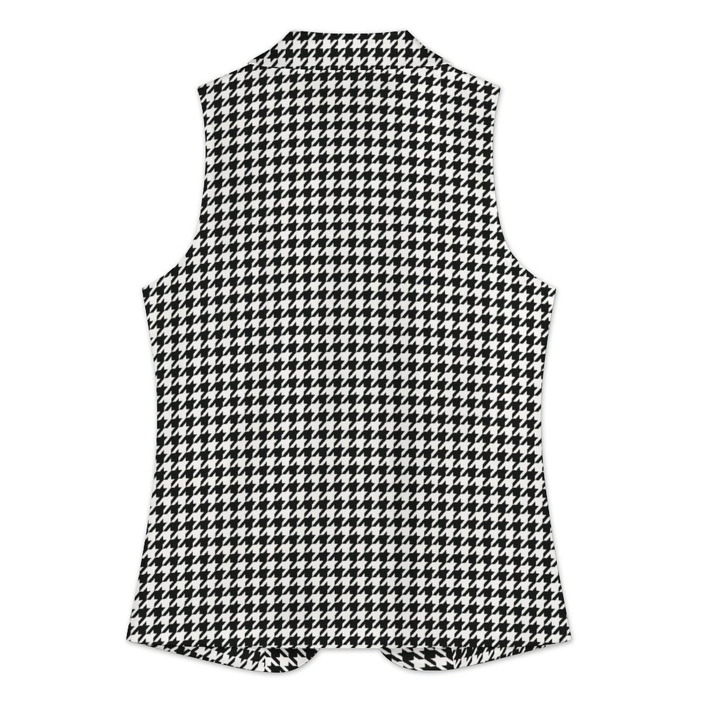 Palestinian Houndtooth kuffiyeh Women Sleeveless Blazer Women's suit vest