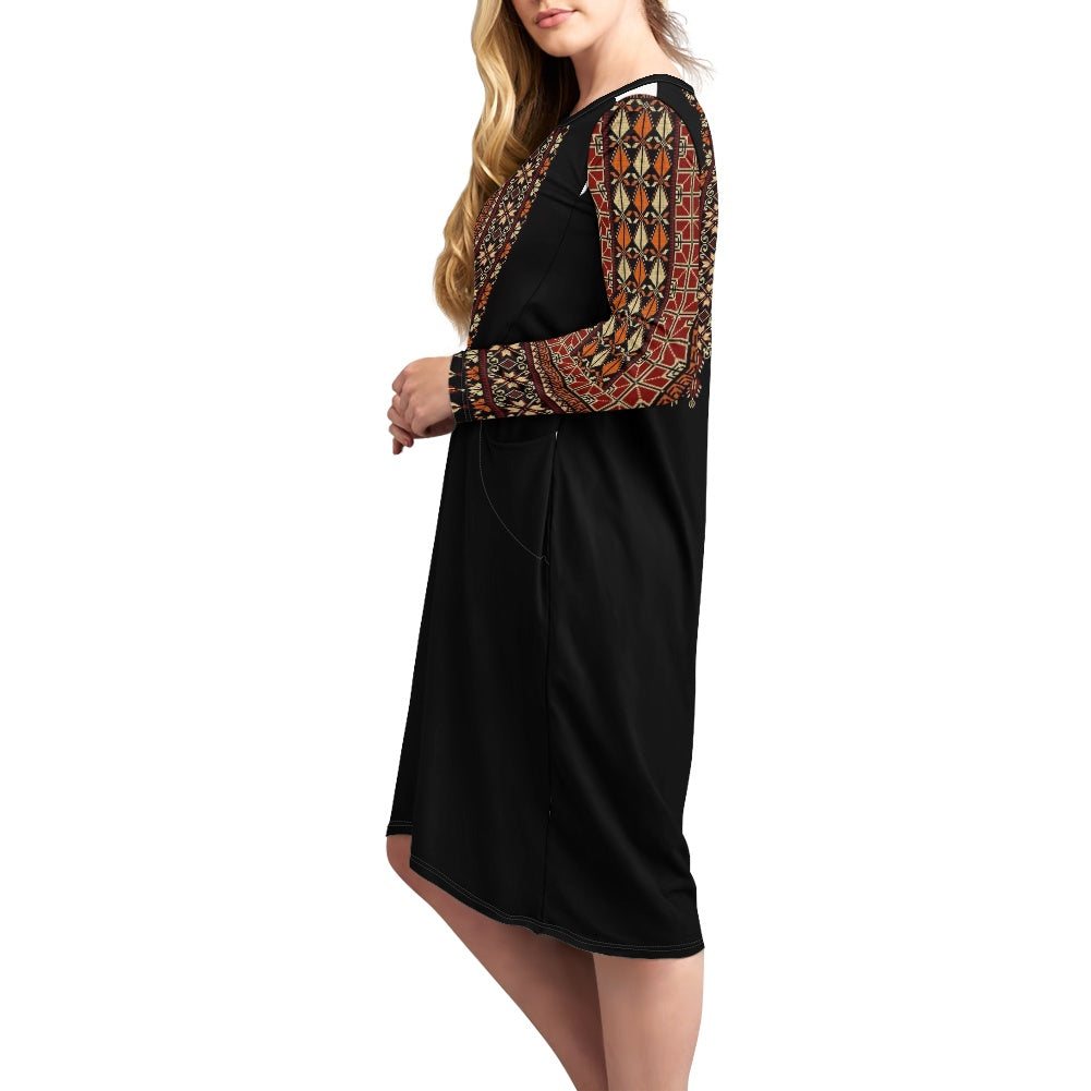 Palestinian Tatreez Long Sleeve nightdress