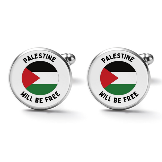 Palestine will be Free Fashion Cufflinks Tuxedo Studs -