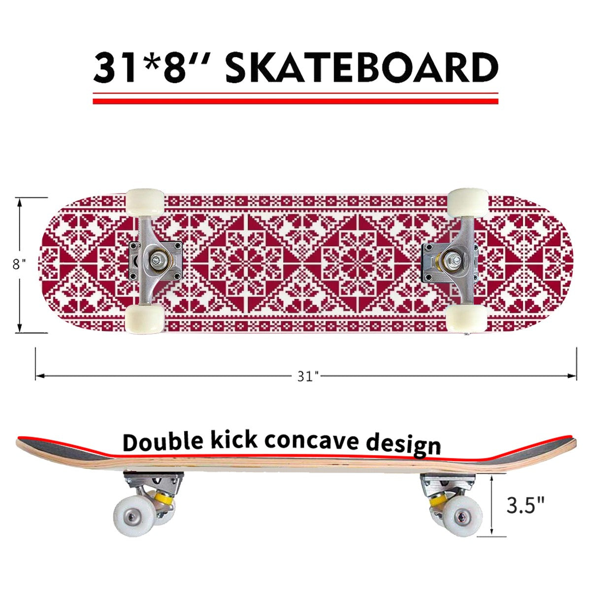 Palestinian Tatreez Skateboard