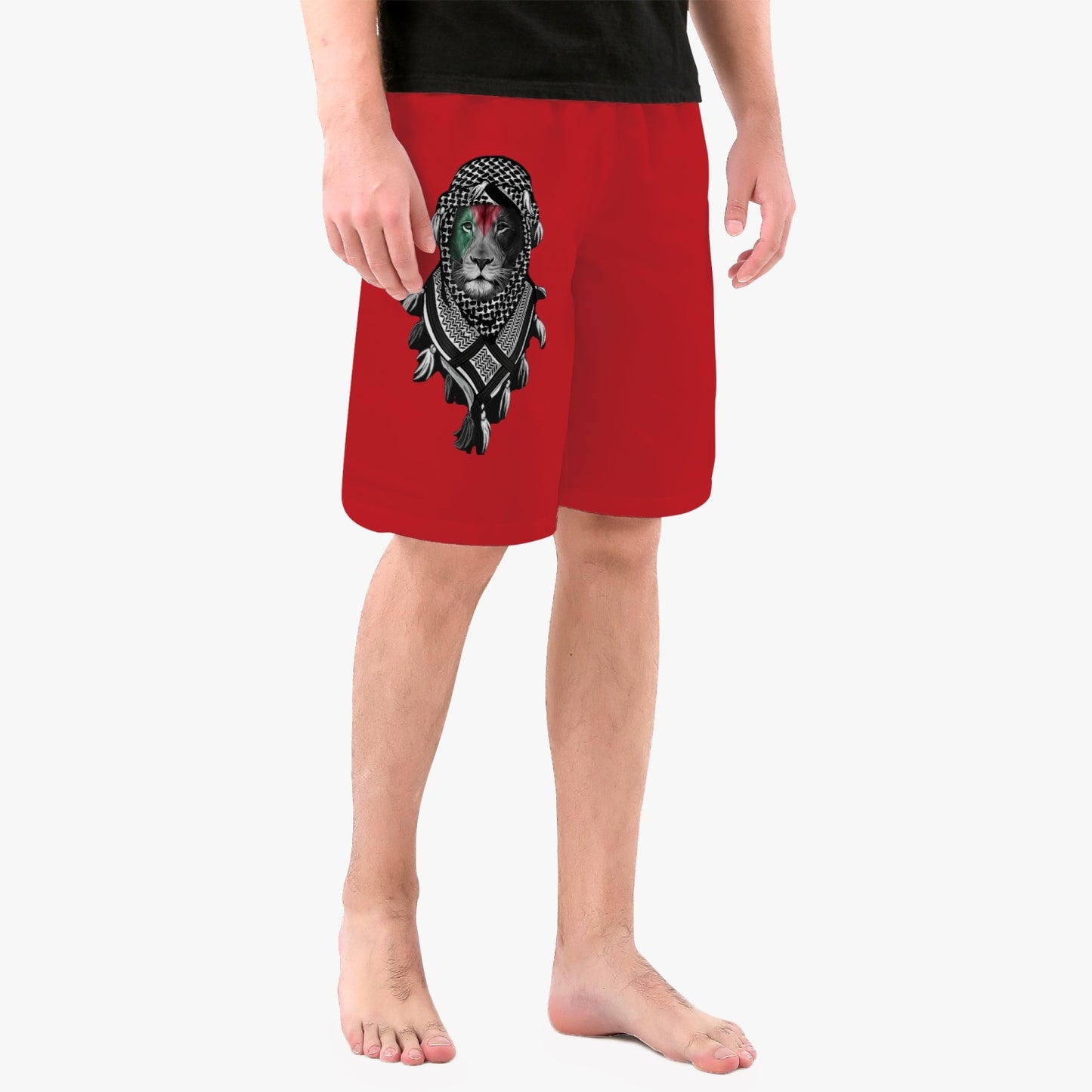 Palestinian Lion Kuffiyeh Men’s Board Shorts