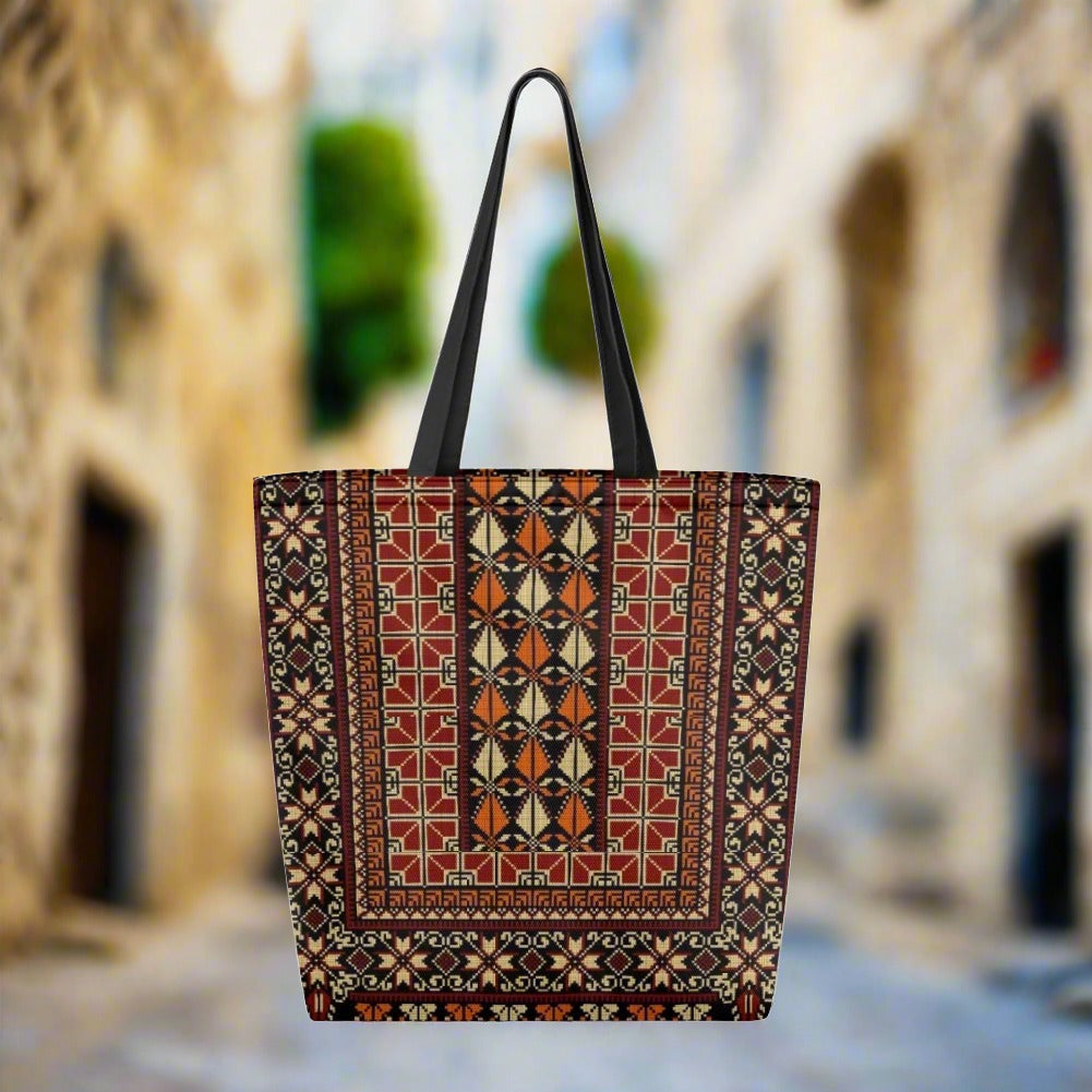 Palestinian heritage print tatreez cultural bag