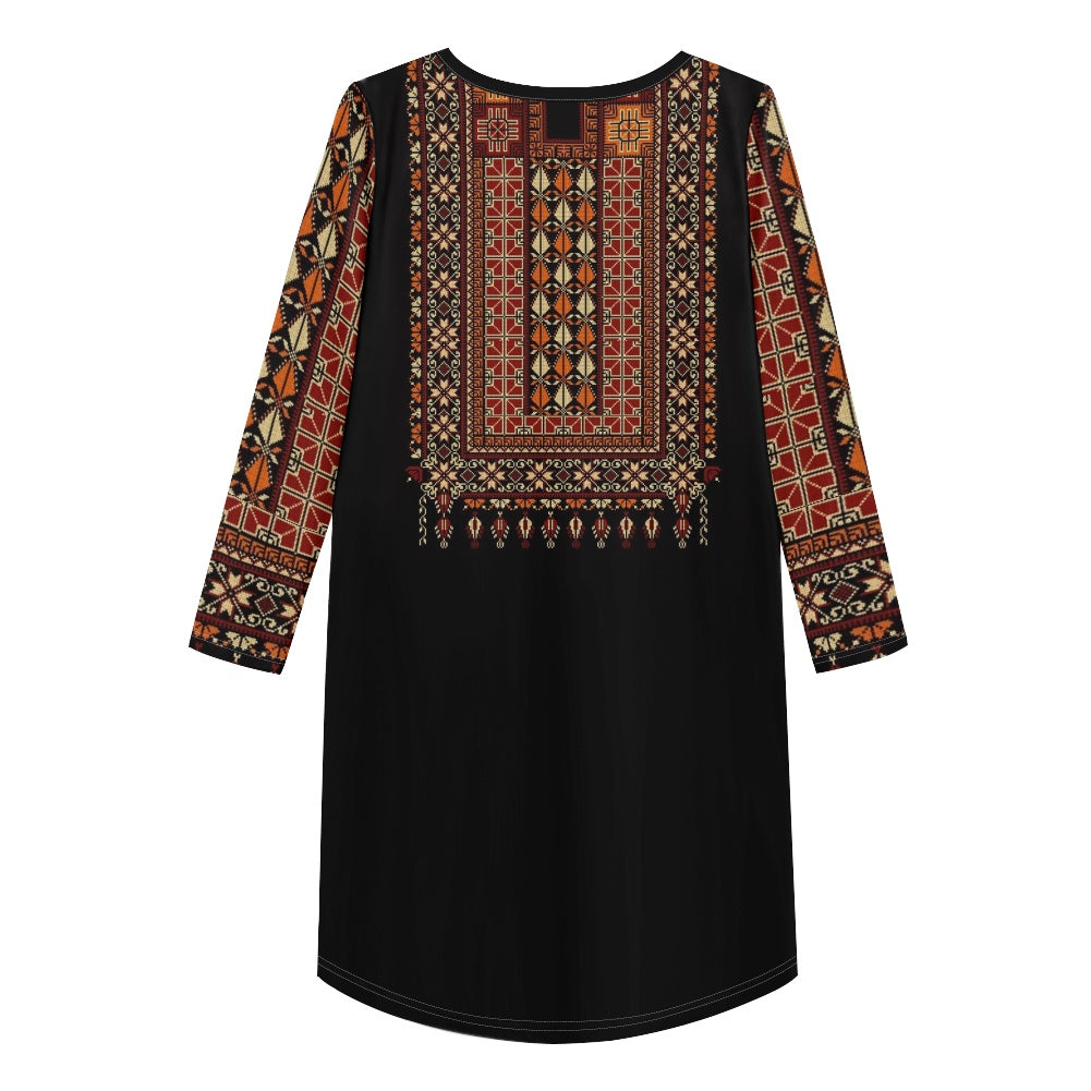 Palestinian Tatreez Long Sleeve nightdress