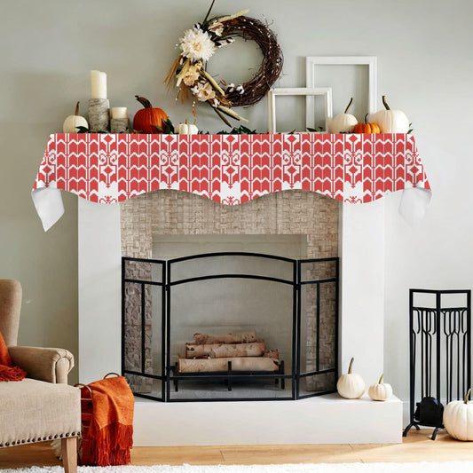 Palestine Tatreez Print fireplace runner Fireplace Mantel Scarf (Made in Queens)