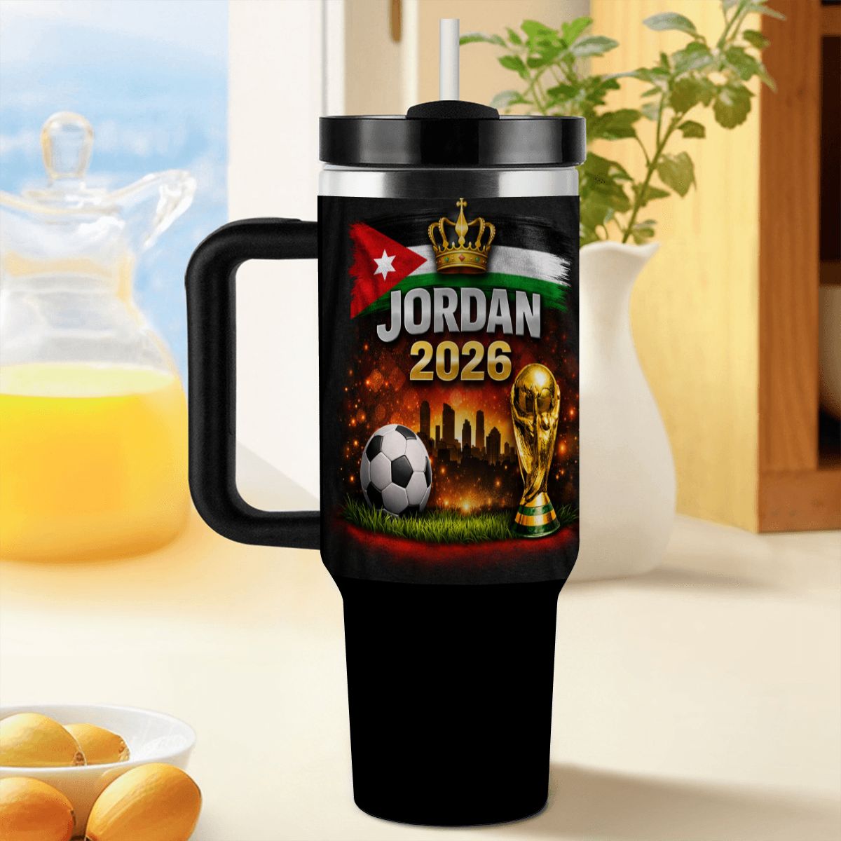 Jordan 2026 World Cup 40oz Tumbler with Handle and Straw (Made in USA)