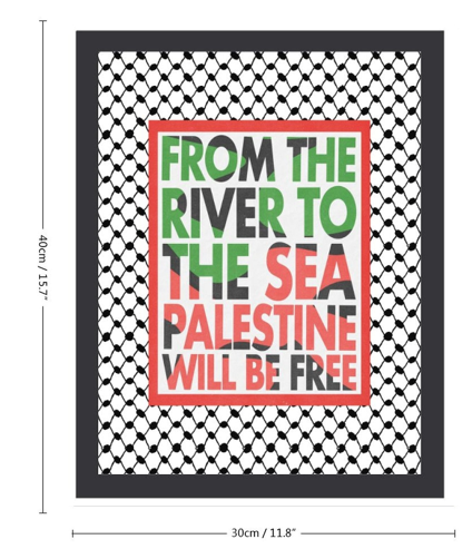 Palestine Art "From the River to the Sea" Home Wood Framework(30*40)