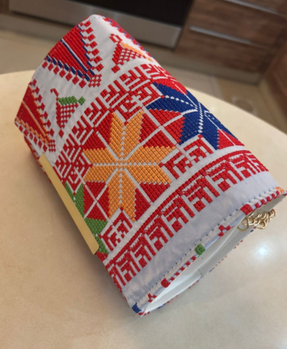 Stylish Designer Authentic Handmade Embroidered Palestinian Tatreez Handbag