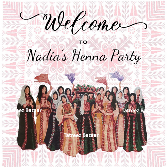 Printable Palestinian Wedding,  Henna Party, Bridal Shower Sign