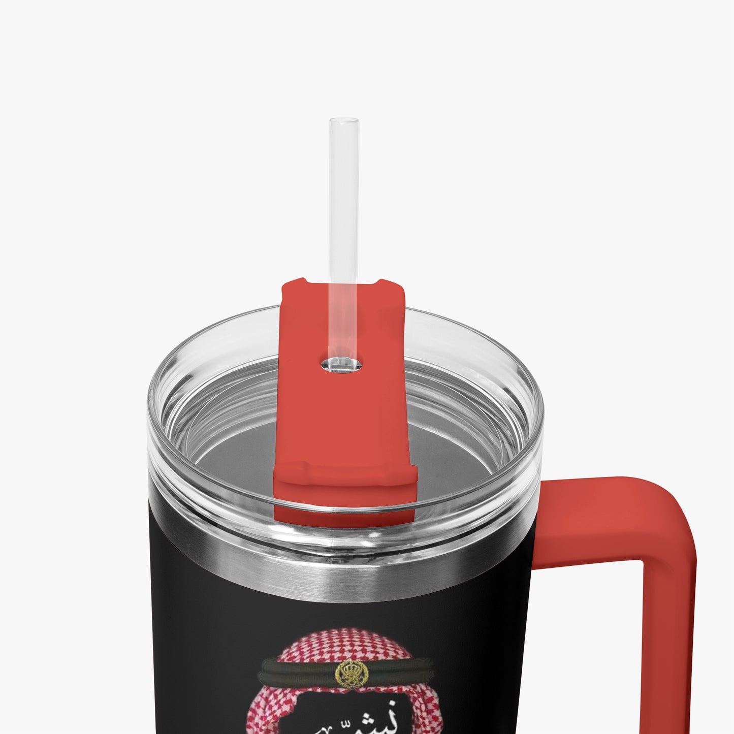 Jordanian نشمي Men 40 oz Car Tumbler Cup with Handle and Straw