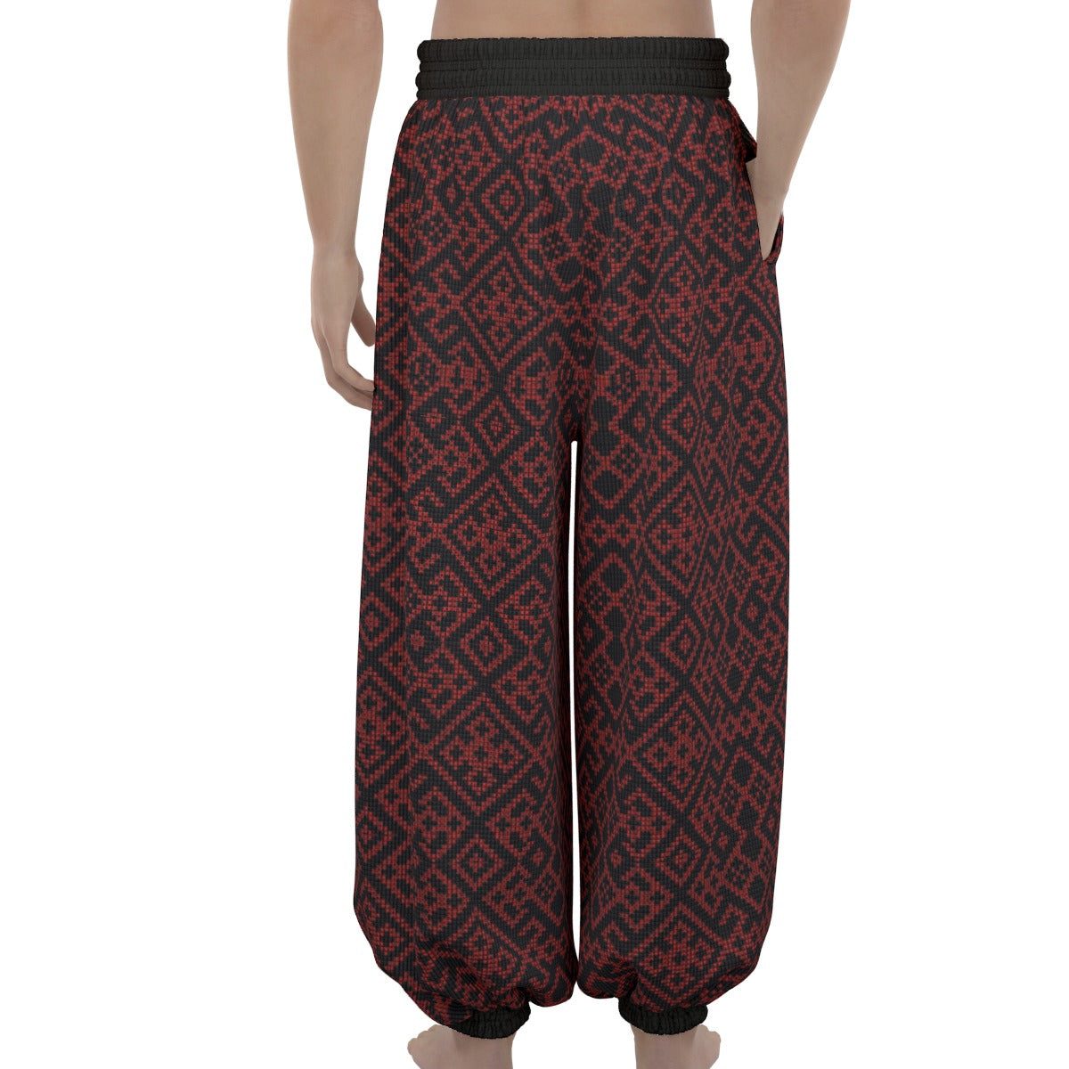 Palestinian Tatreez Print Unisex Lantern Pants