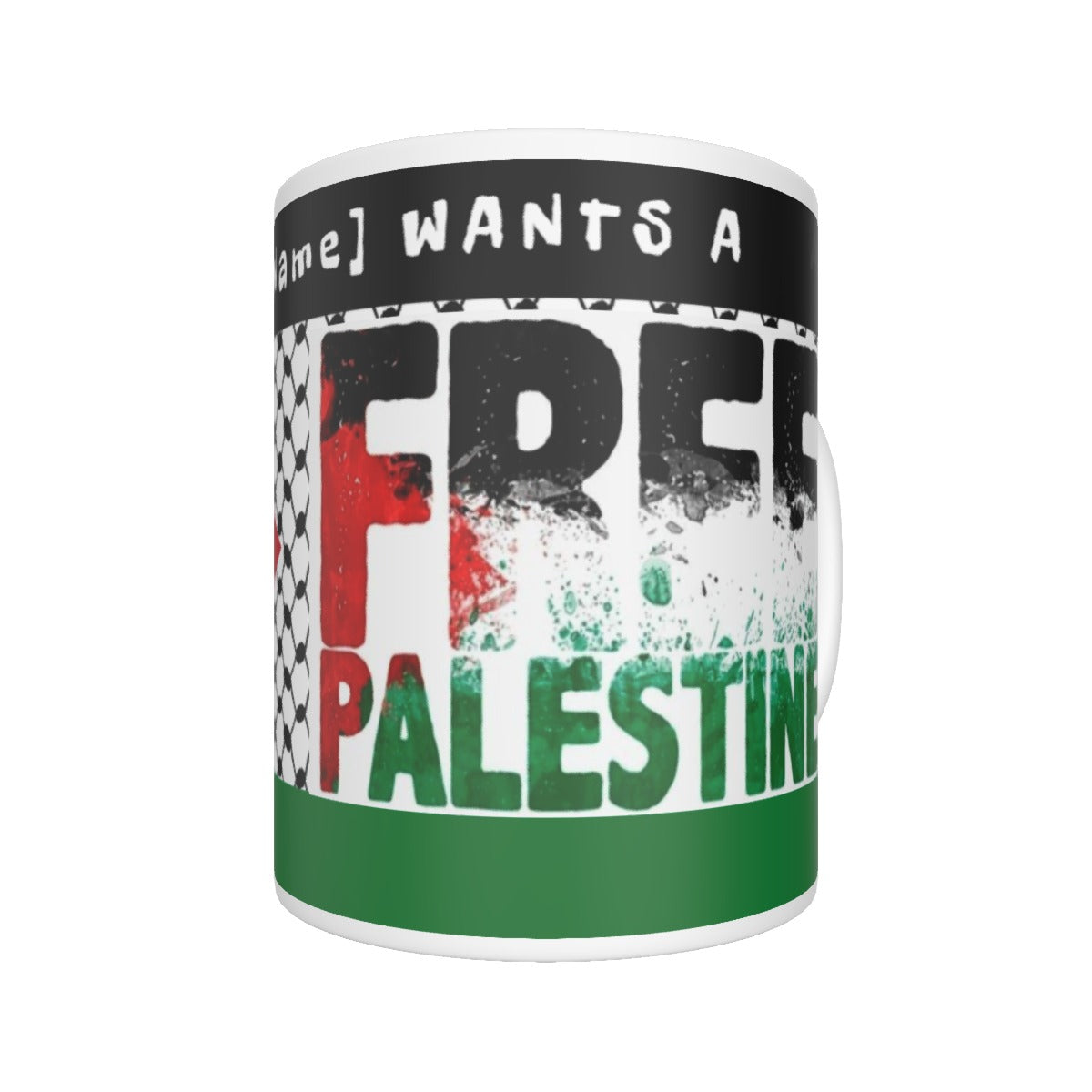 Personalized Free Palestine Mug with a Palestine Flag, Mug Gift