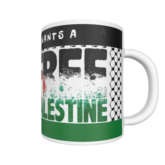 Personalized Free Palestine Mug with a Palestine Flag, Mug Gift