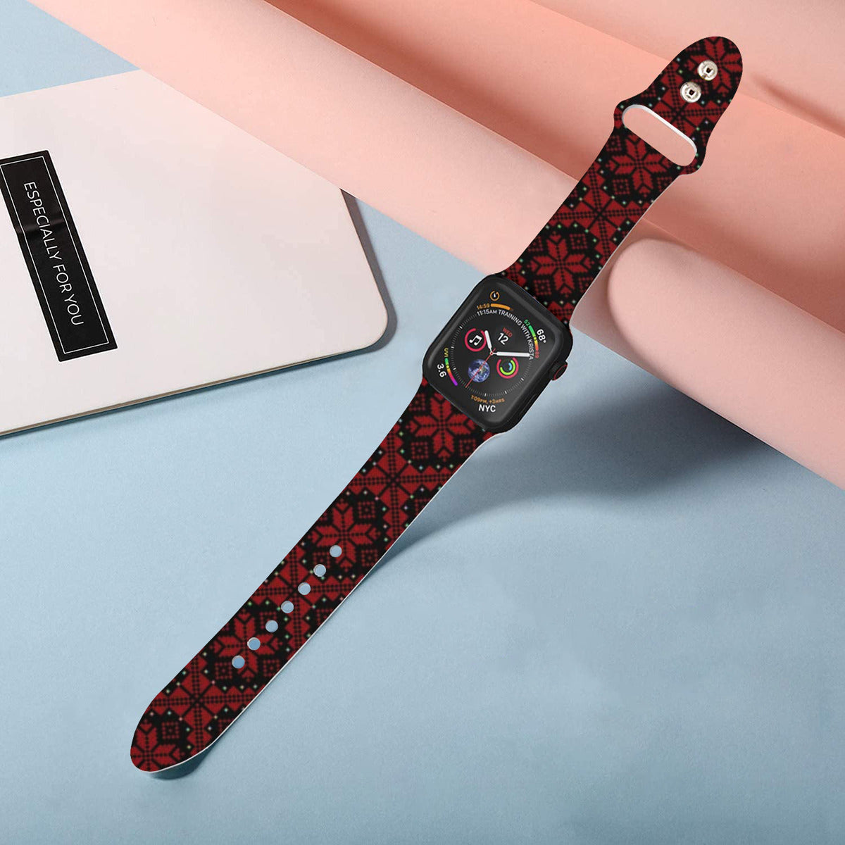 Watch Band for Apple Watch,  Palestinian Tatreez print